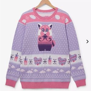 Disney Pixar Turning Red Mei Red Panda Holiday Sweater - BoxLunch Exclusive-Lg